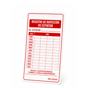 Etiqueta para Inspección de Extintores 8 x 15 cm Roja